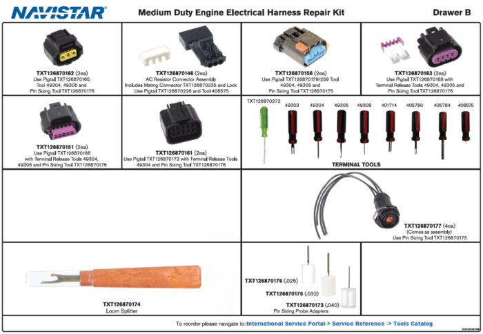 Engine Electrical Harness Repair Kit 6