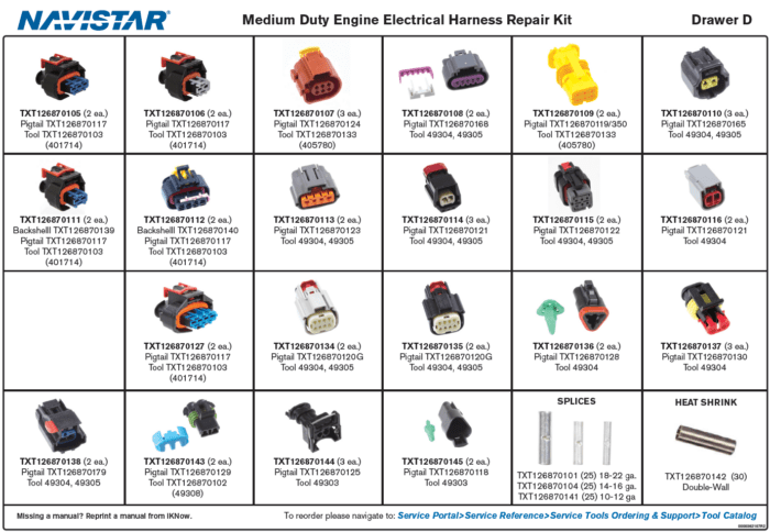 Engine Electrical Harness Repair Kit 2