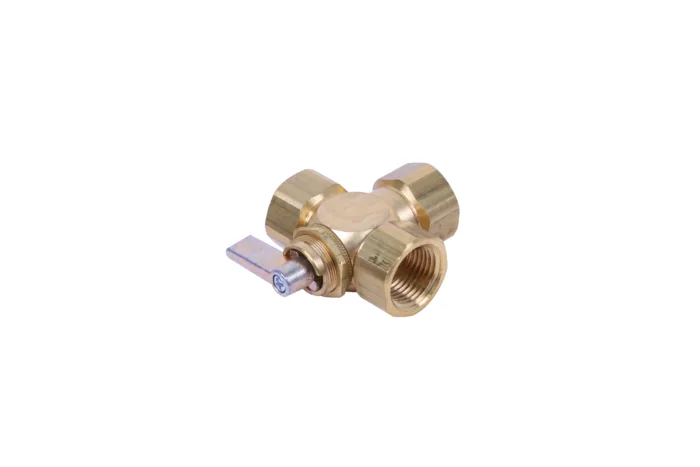 3 WAY BRASS BALL VALVE 1/2 Inch